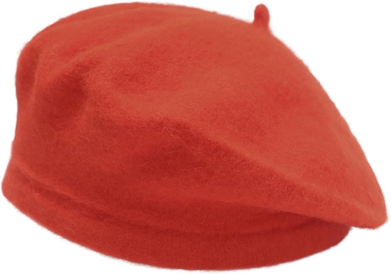 ZLYC Wool Kids Beret Hat Girls Solid Color Artist French Beret Cap - Image 1